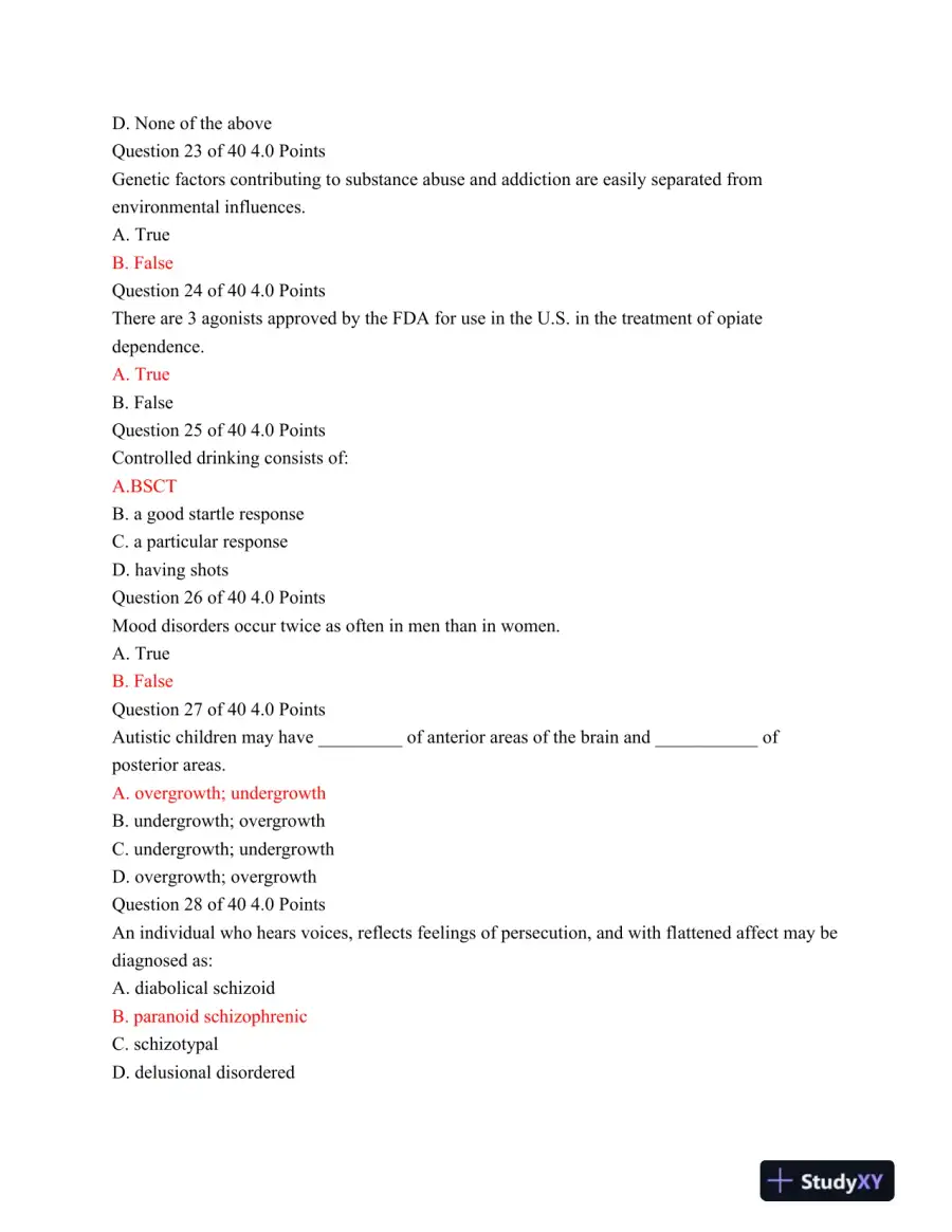 PSYC 406 Midterm Exam, page 6