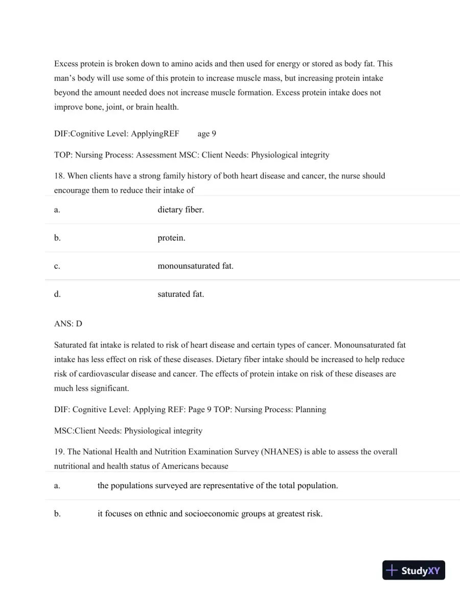Test Bank For Nutritional Foundations And Clinical Applications: A Nursing Approach, 6th Edition, page 12
