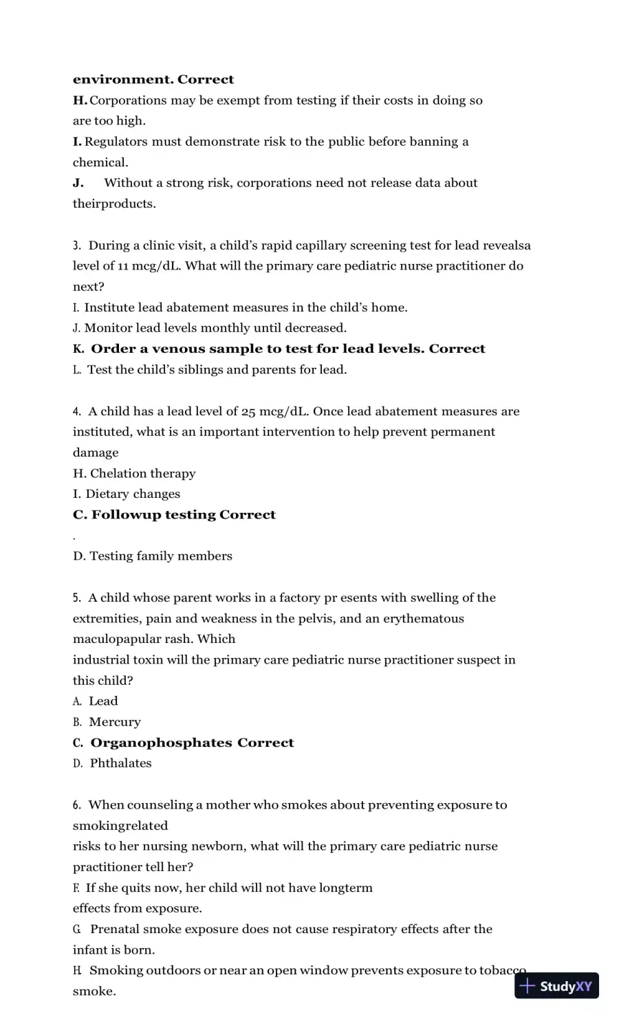 Test Bank for Burns' Pediatric Primary Care, 7th Edition (Chapters 1-46), page 14