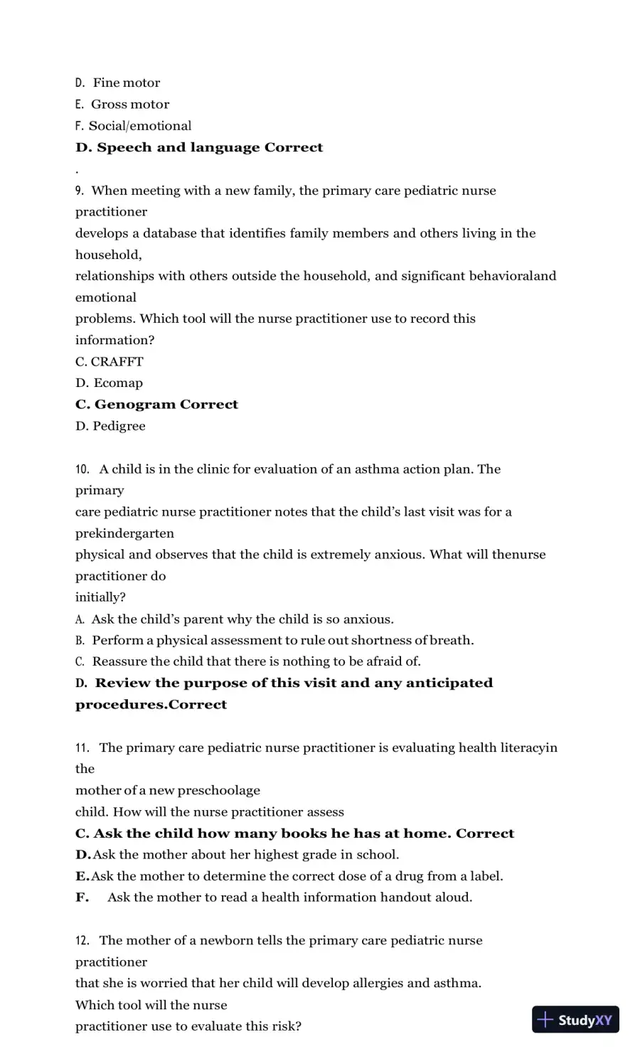 Test Bank for Burns' Pediatric Primary Care, 7th Edition (Chapters 1-46), page 20