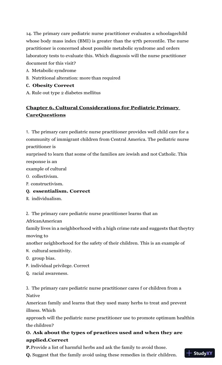 Test Bank for Burns' Pediatric Primary Care, 7th Edition (Chapters 1-46), page 22