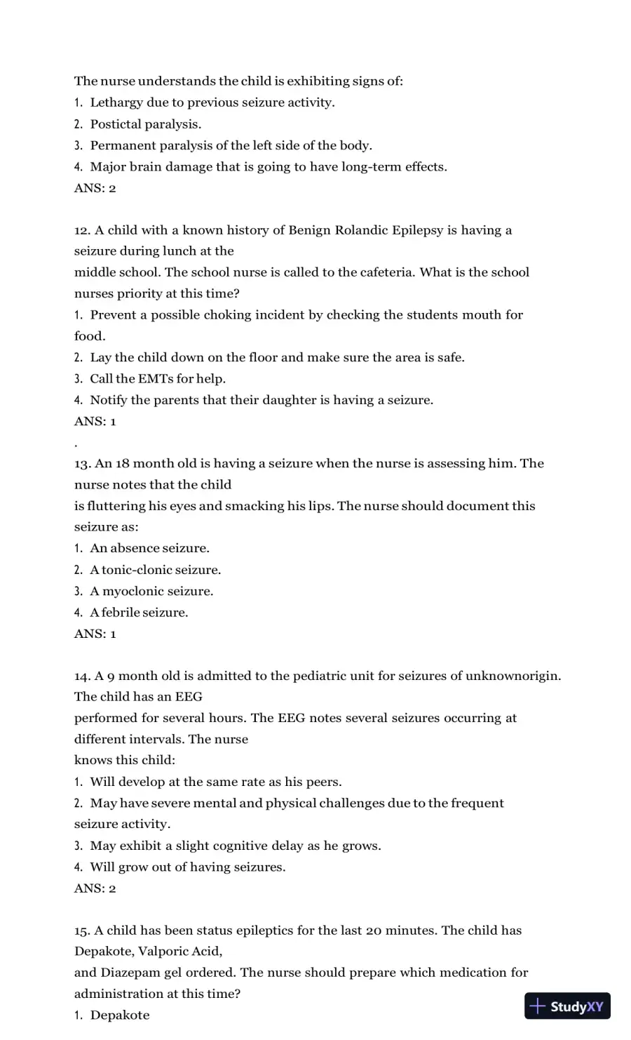 Test Bank for Burns' Pediatric Primary Care, 7th Edition (Chapters 1-46), page 30