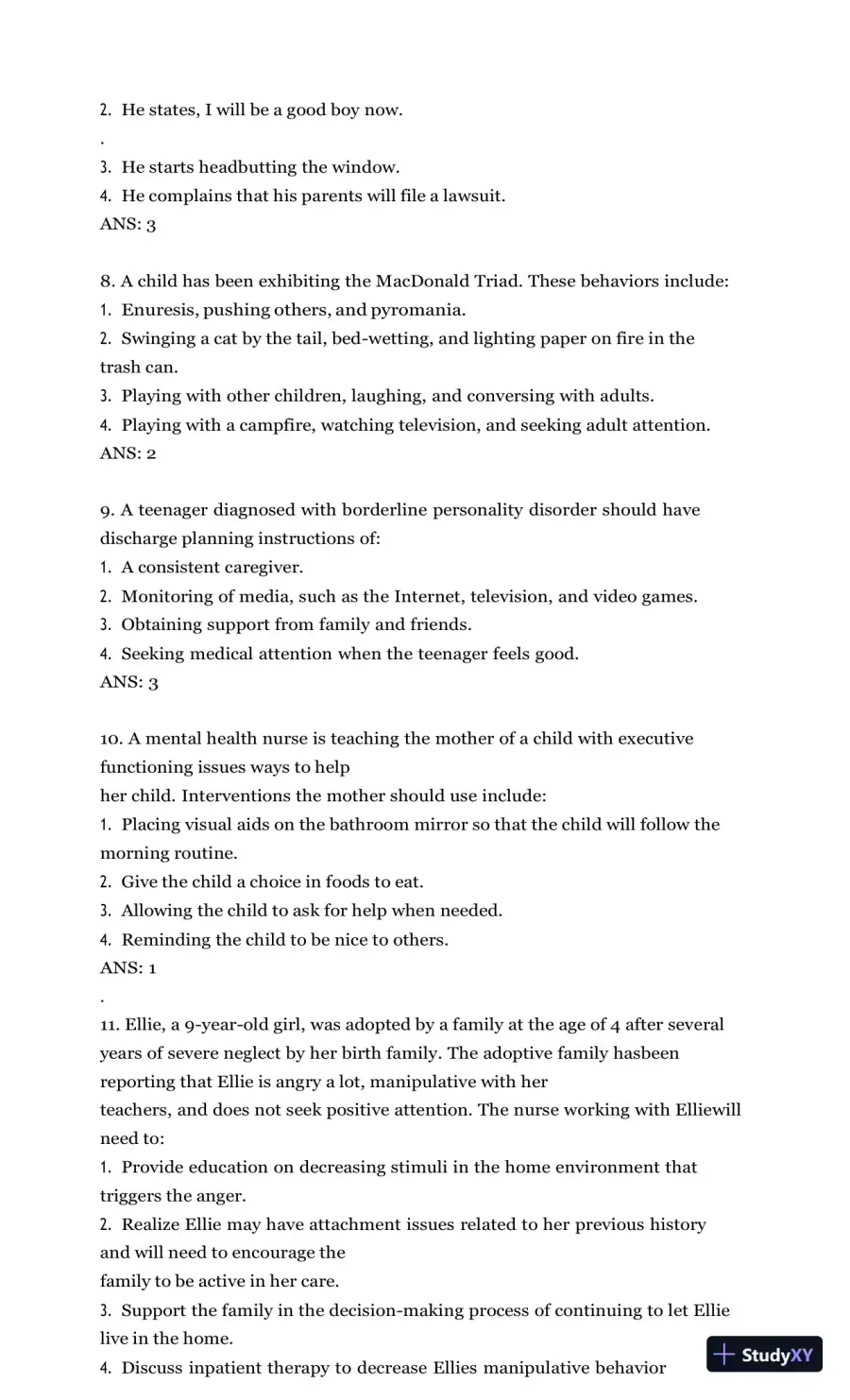 Test Bank for Burns' Pediatric Primary Care, 7th Edition (Chapters 1-46), page 6