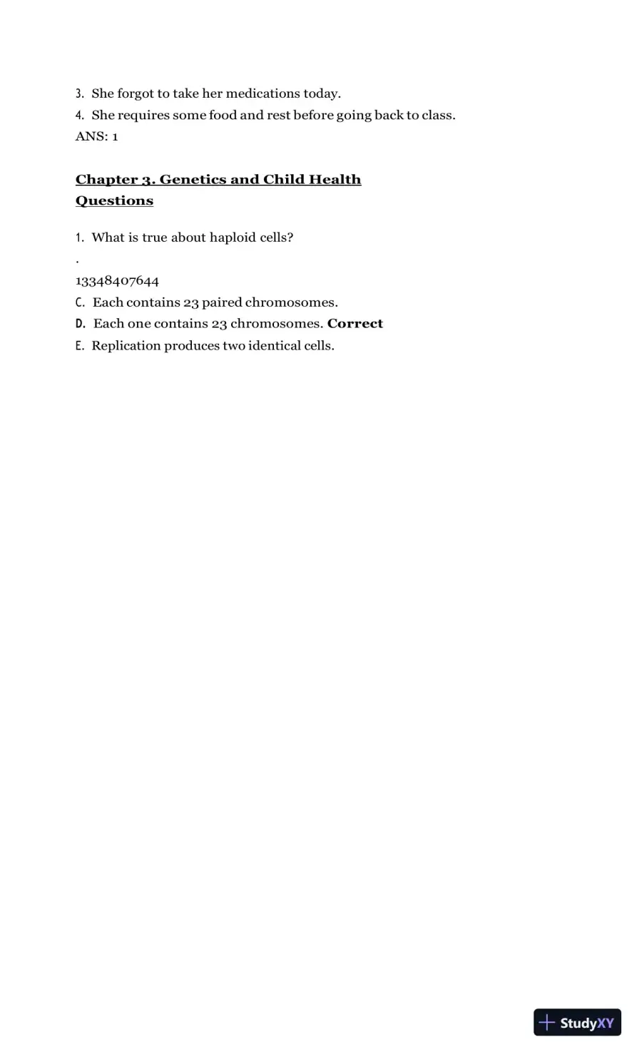Test Bank for Burns' Pediatric Primary Care, 7th Edition (Chapters 1-46), page 9