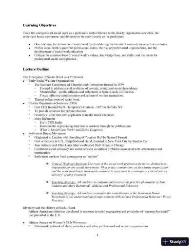 Social Work: An Empowering Profession, 9th Edition Test Bank - Page 16 preview image