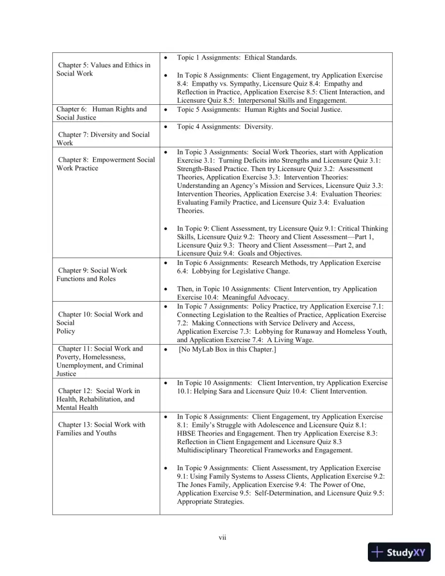 Social Work: An Empowering Profession, 9th Edition Test Bank, page 7