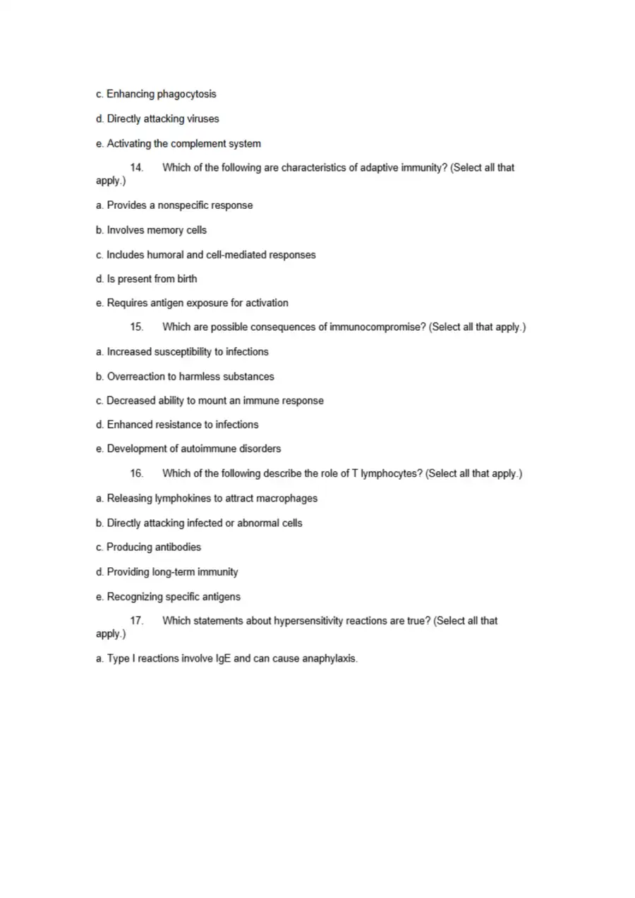NCCLEX Style for Immune Disorder, page 4