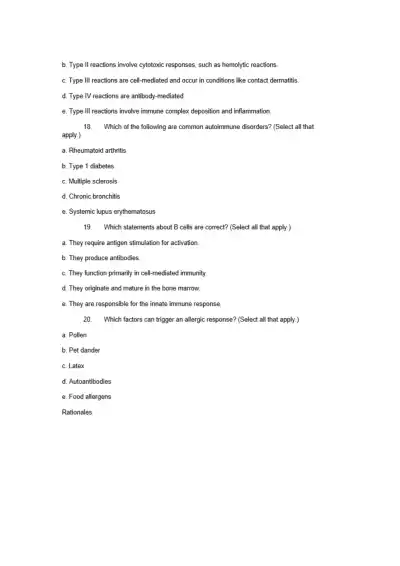 NCCLEX Style for Immune Disorder - Page 5 preview image