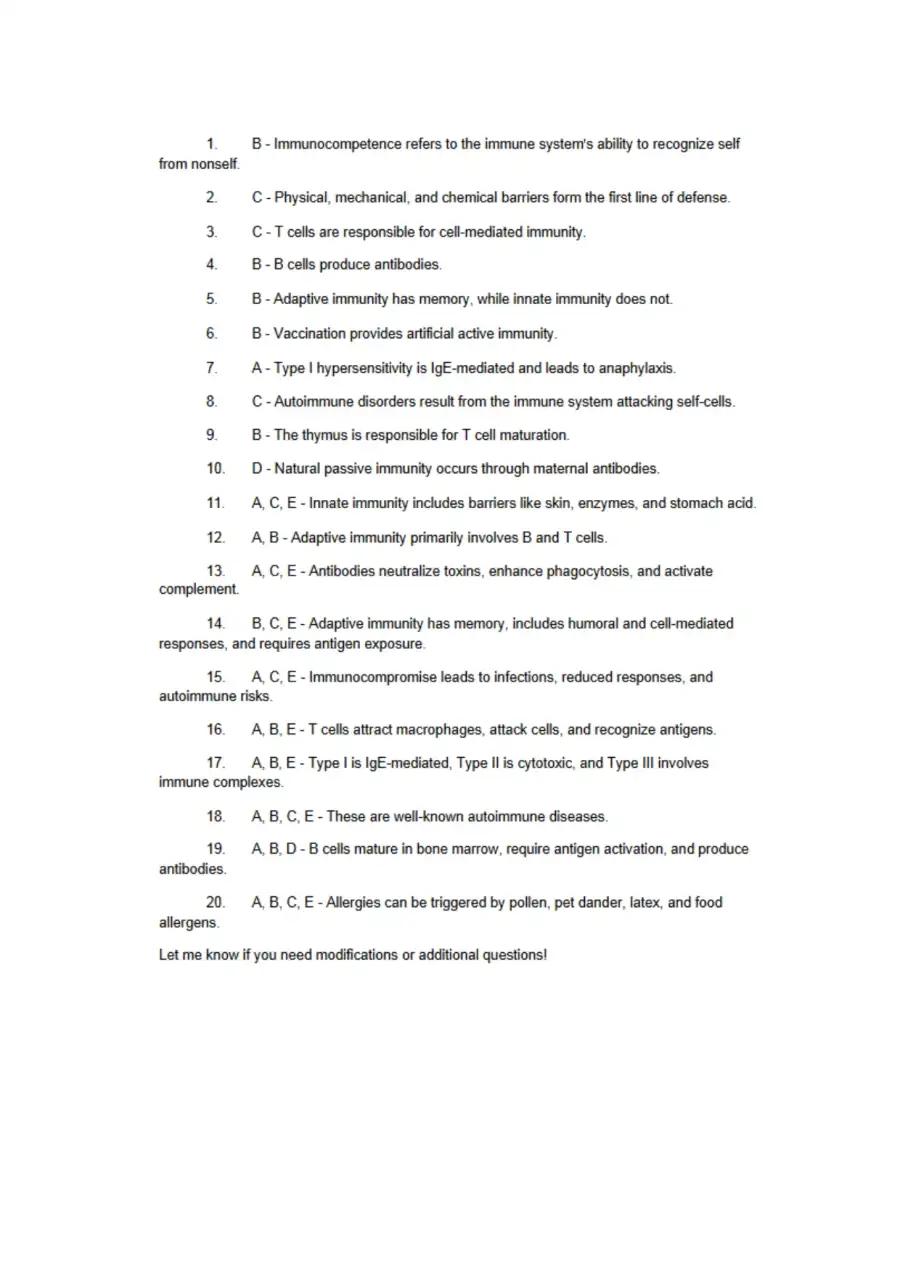 NCCLEX Style for Immune Disorder, page 6
