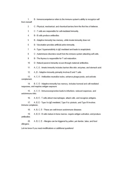 NCCLEX Style for Immune Disorder - Page 6 preview image