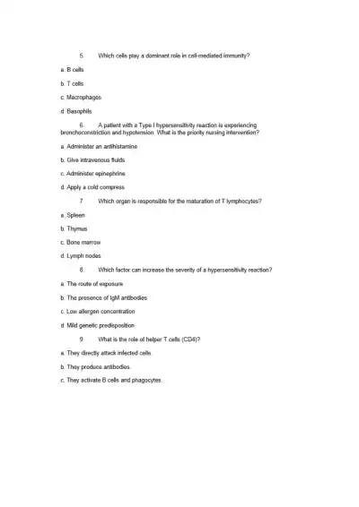 NCCLEX Style for Immune Disorder - Page 8 preview image