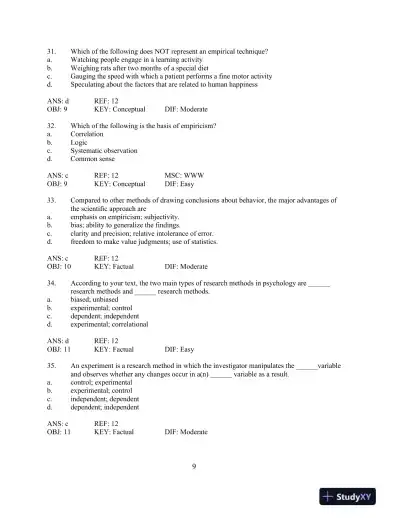 Psychology Applied to Modern Life: Adjustment in the 21st Century 10th Edition Test Bank - Page 14 preview image