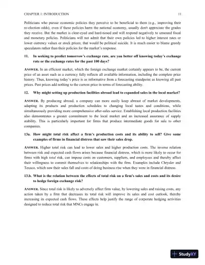 Multinational Financial Management, Study Guide, 6th Edition Solution Manual - Page 12 preview image