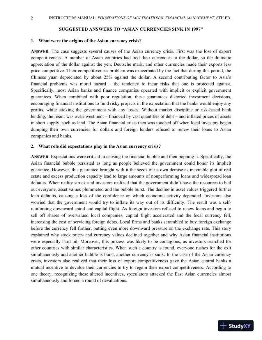 Multinational Financial Management, Study Guide, 6th Edition Solution Manual, page 16
