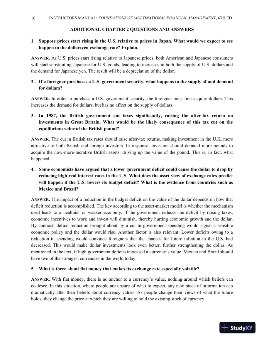 Multinational Financial Management, Study Guide, 6th Edition Solution Manual, page 24
