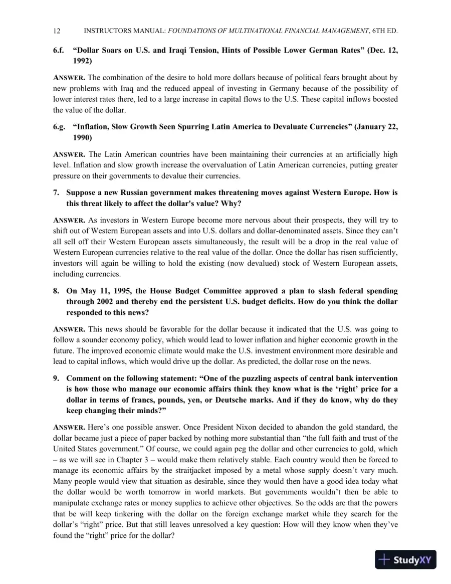 Multinational Financial Management, Study Guide, 6th Edition Solution Manual, page 26