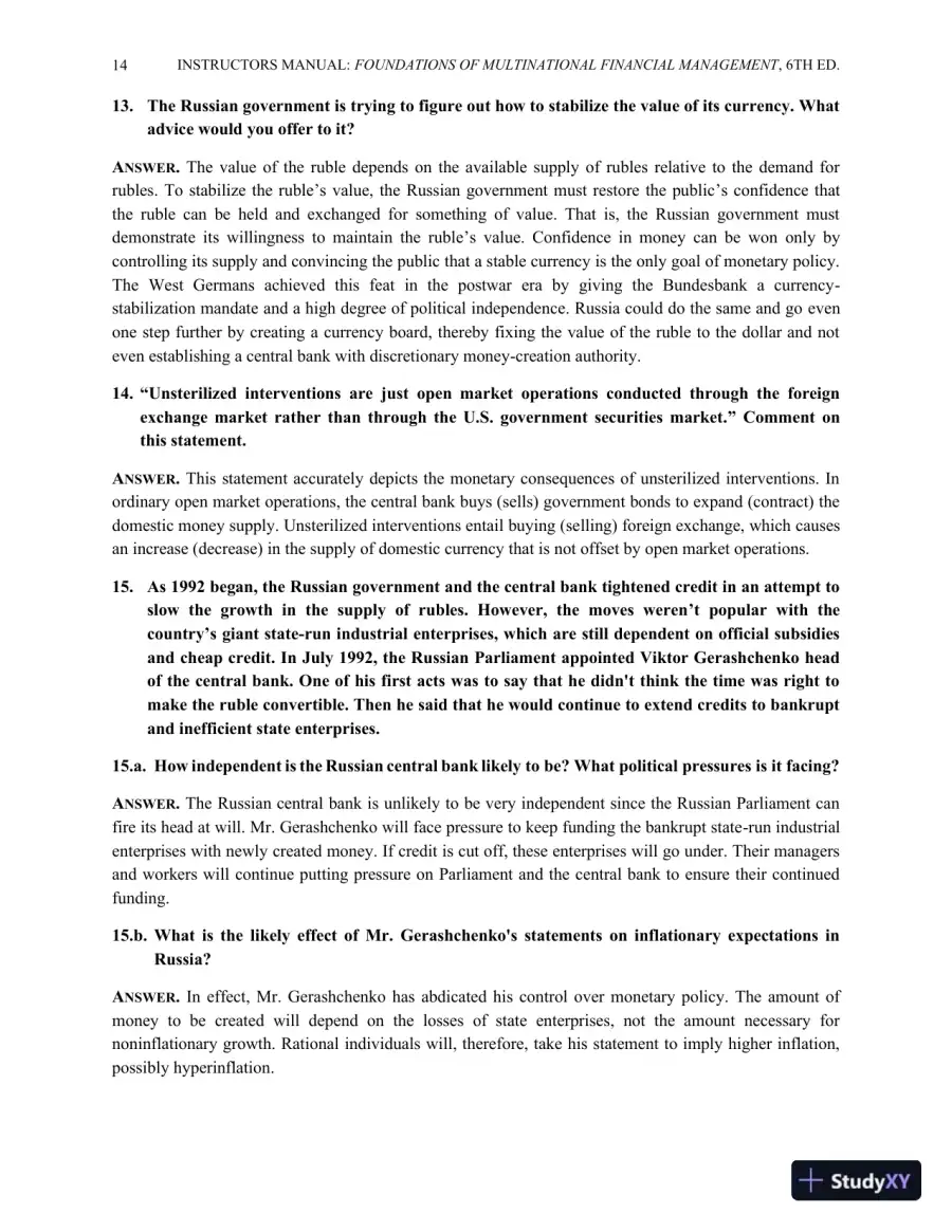 Multinational Financial Management, Study Guide, 6th Edition Solution Manual, page 28
