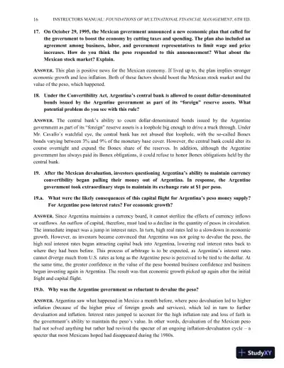 Multinational Financial Management, Study Guide, 6th Edition Solution Manual - Page 30 preview image