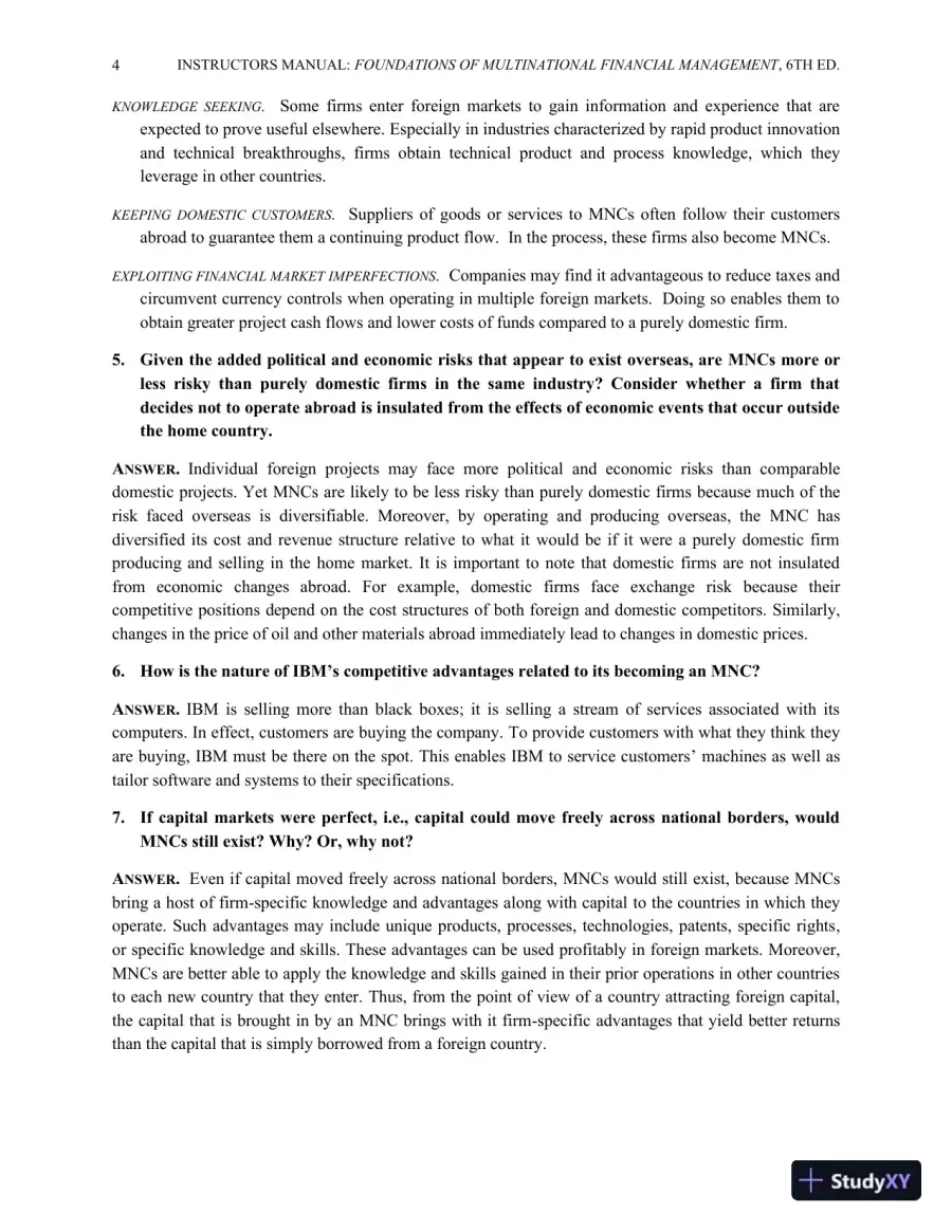 Multinational Financial Management, Study Guide, 6th Edition Solution Manual, page 5