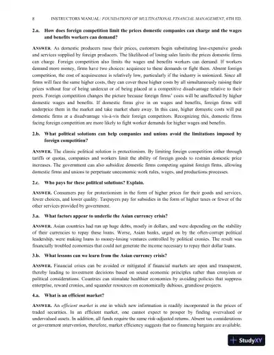 Multinational Financial Management, Study Guide, 6th Edition Solution Manual - Page 9 preview image