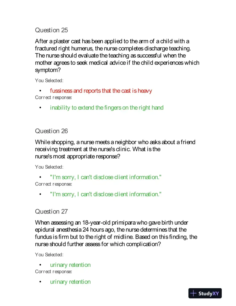 2019 HESI PN Prenatal Exit Exam VI With Answers (160 Solved Questions), page 11