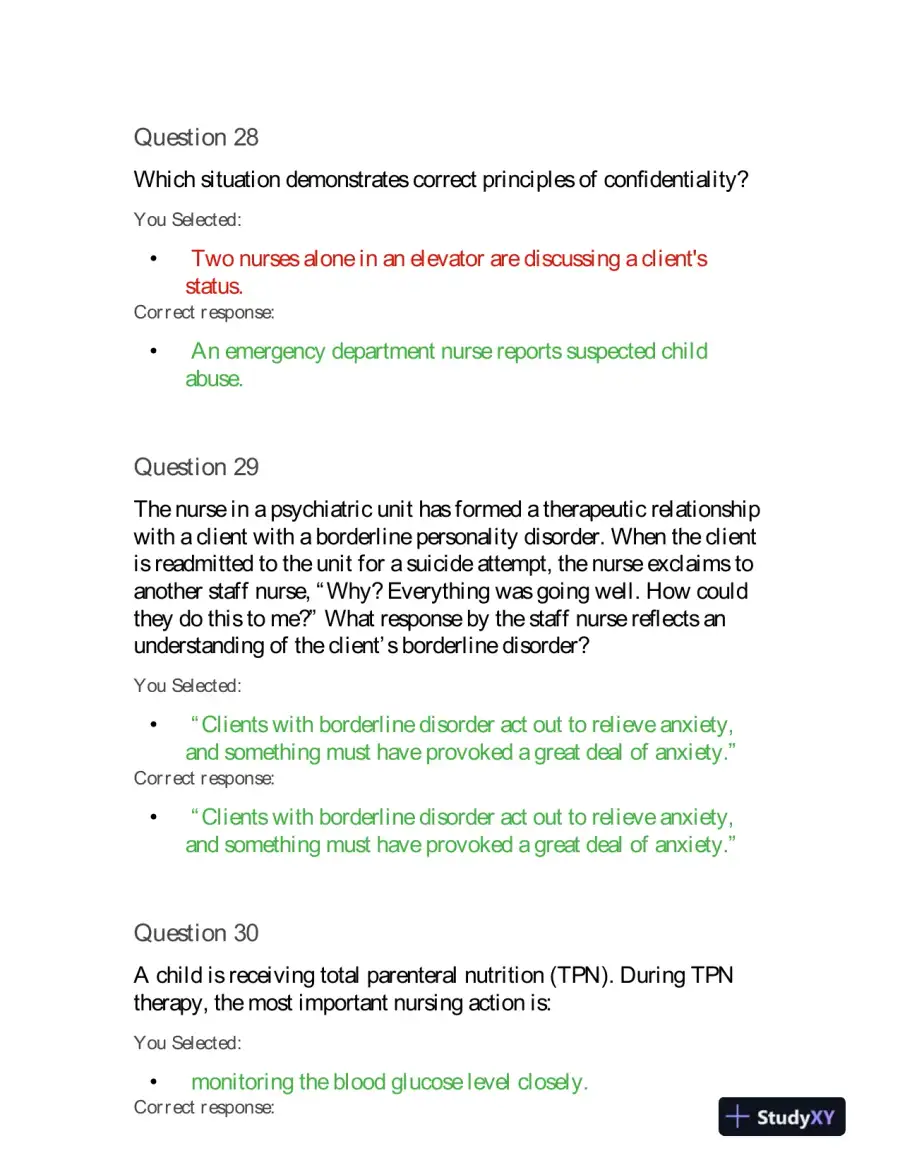2019 HESI PN Prenatal Exit Exam VI With Answers (160 Solved Questions), page 12