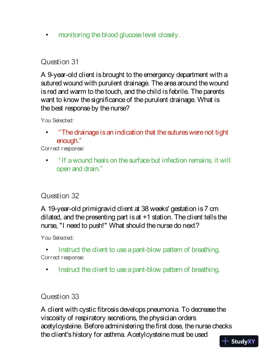 2019 HESI PN Prenatal Exit Exam VI With Answers (160 Solved Questions), page 13