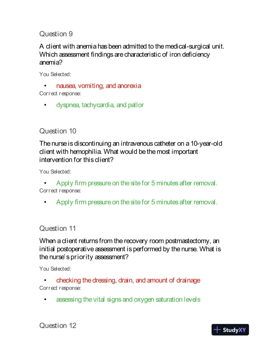 2019 HESI PN Prenatal Exit Exam VI With Answers (160 Solved Questions), page 5