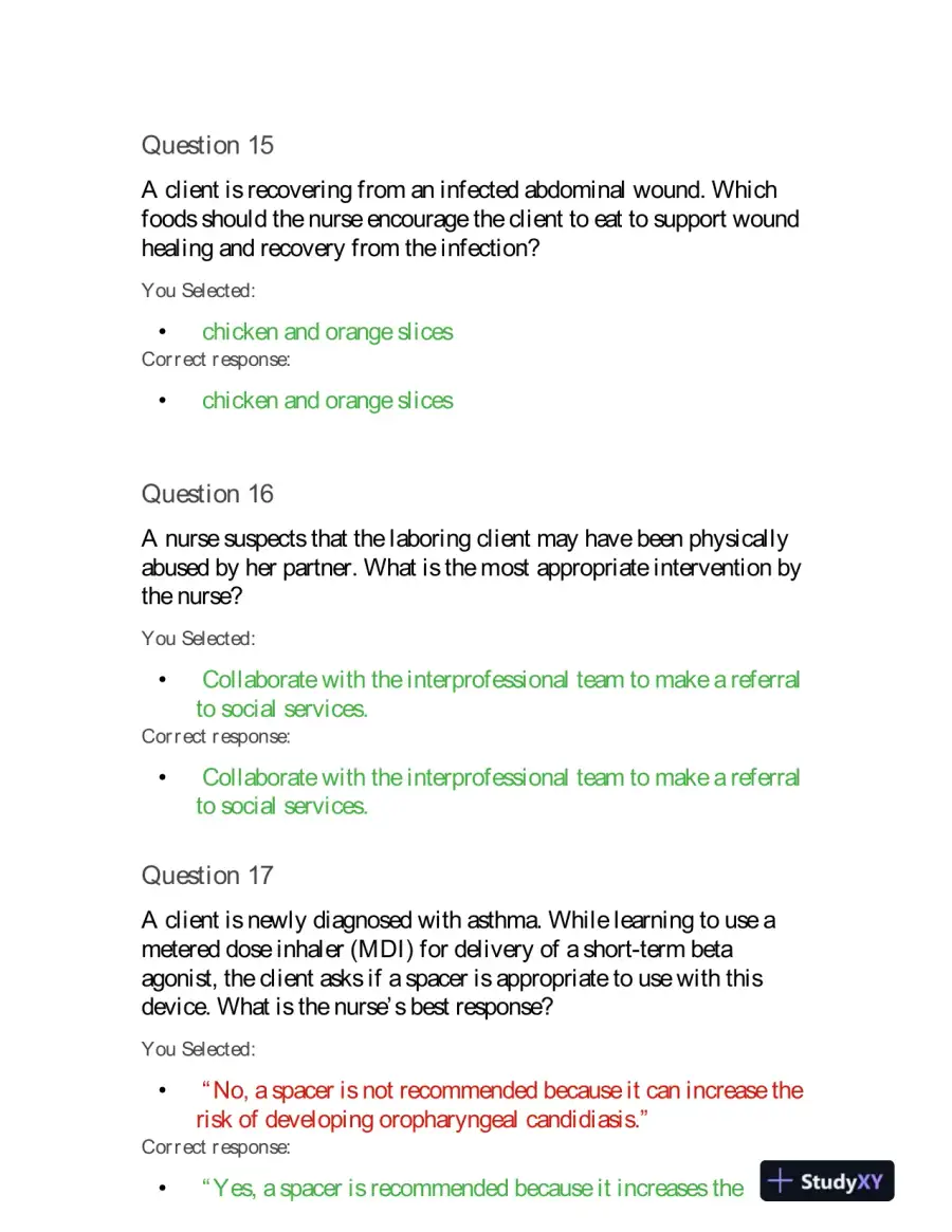 2019 HESI PN Prenatal Exit Exam VI With Answers (160 Solved Questions), page 7