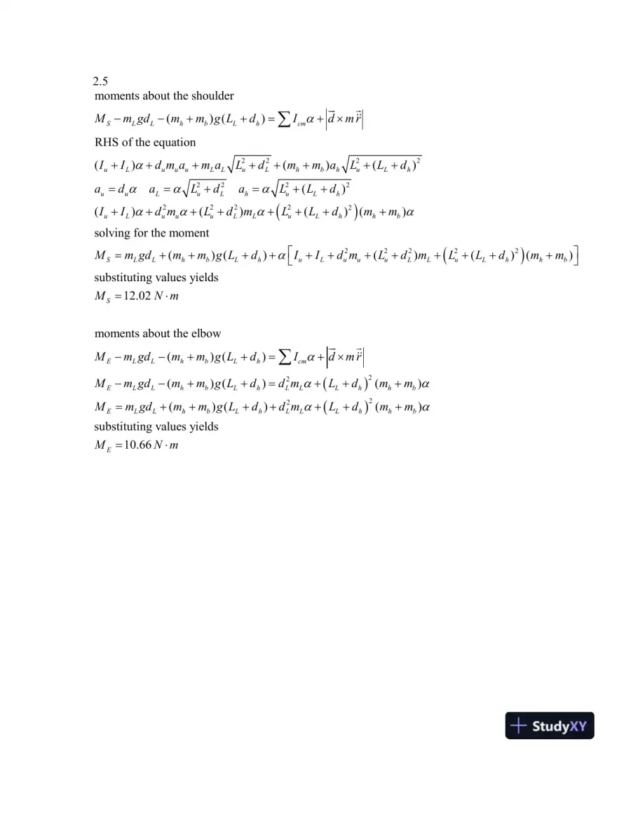Solution Manual for Orthopaedic Biomechanics: Mechanics and Design in Musculoskeletal Systems, 1st Edition, page 6