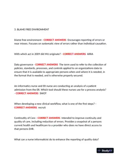 2023-2024 WGU D220 Management Information System Practice Exam With Answers (226 Solved Questions) - Page 16 preview image