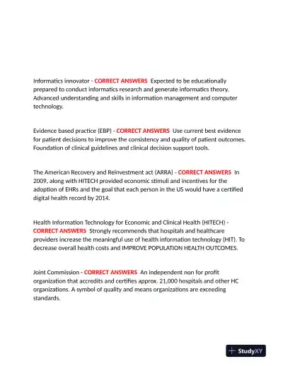 2023-2024 WGU D220 Management Information System Practice Exam With Answers (226 Solved Questions) - Page 3 preview image