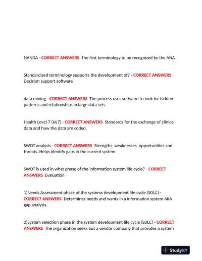 2023-2024 WGU D220 Management Information System Practice Exam With Answers (226 Solved Questions) - Page 6 preview image