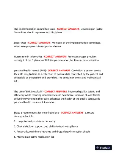 2023-2024 WGU D220 Management Information System Practice Exam With Answers (226 Solved Questions) - Page 9 preview image