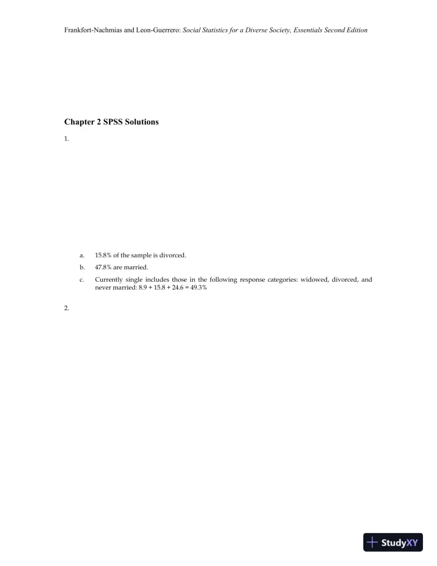 Essentials of Social Statistics for a Diverse Society Second Edition Solution Manual, page 11