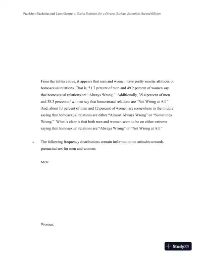 Essentials of Social Statistics for a Diverse Society Second Edition Solution Manual - Page 20 preview image