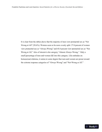 Essentials of Social Statistics for a Diverse Society Second Edition Solution Manual - Page 21 preview image