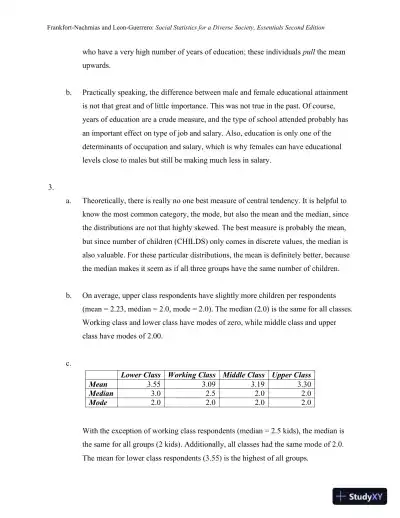 Essentials of Social Statistics for a Diverse Society Second Edition Solution Manual - Page 23 preview image