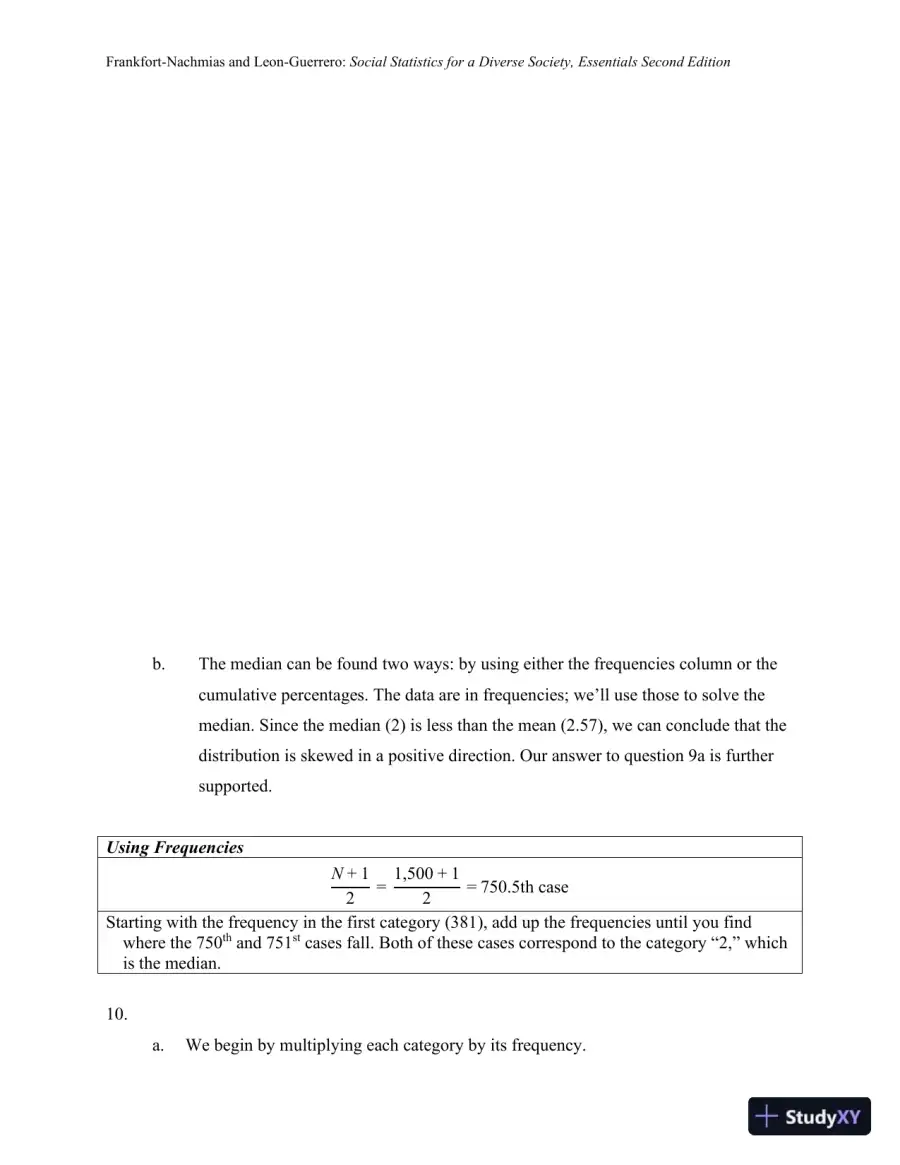 Essentials of Social Statistics for a Diverse Society Second Edition Solution Manual, page 31