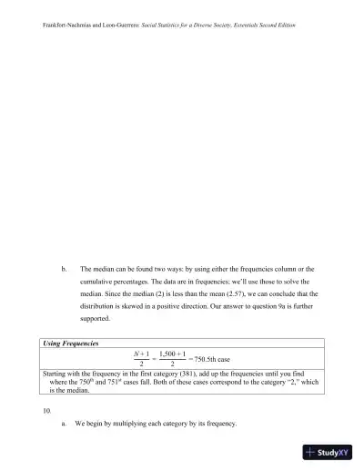 Essentials of Social Statistics for a Diverse Society Second Edition Solution Manual - Page 31 preview image
