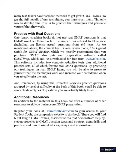 Princeton Review GMAT Premium Prep, 2021: 6 Computer-Adaptive Practice Tests + Review and Techniques (2020) - Page 26 preview image