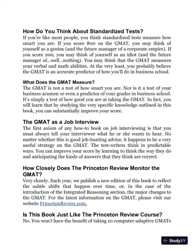Princeton Review GMAT Premium Prep, 2021: 6 Computer-Adaptive Practice Tests + Review and Techniques (2020) - Page 31 preview image