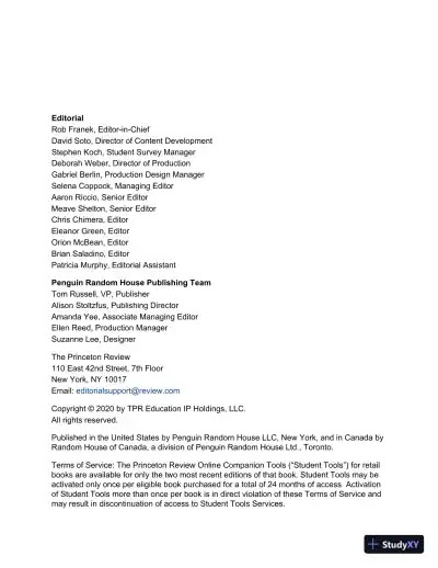 Princeton Review GMAT Premium Prep, 2021: 6 Computer-Adaptive Practice Tests + Review and Techniques (2020) - Page 4 preview image