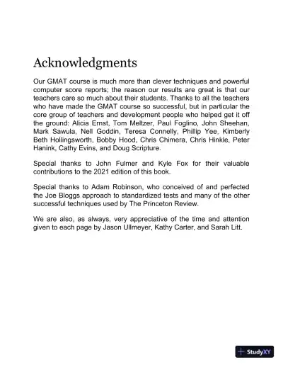 Princeton Review GMAT Premium Prep, 2021: 6 Computer-Adaptive Practice Tests + Review and Techniques (2020) - Page 6 preview image