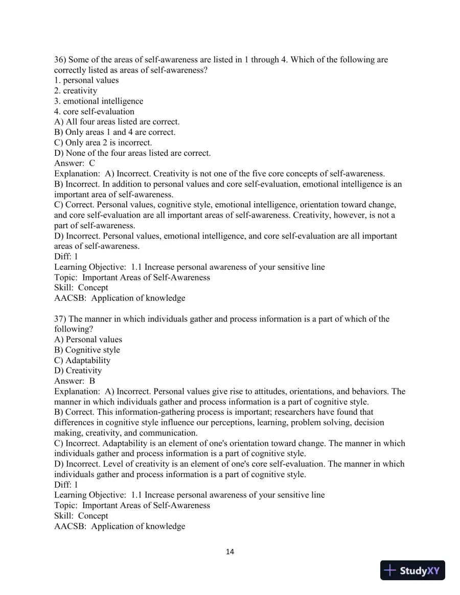 Test Bank for Developing Management Skills, 10th Edition, page 16