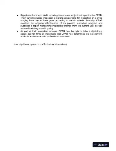 Auditing : A Practical Approach, 2nd Canadian Edition Solution Manual - Page 10 preview image