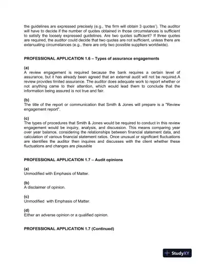 Auditing : A Practical Approach, 2nd Canadian Edition Solution Manual - Page 14 preview image