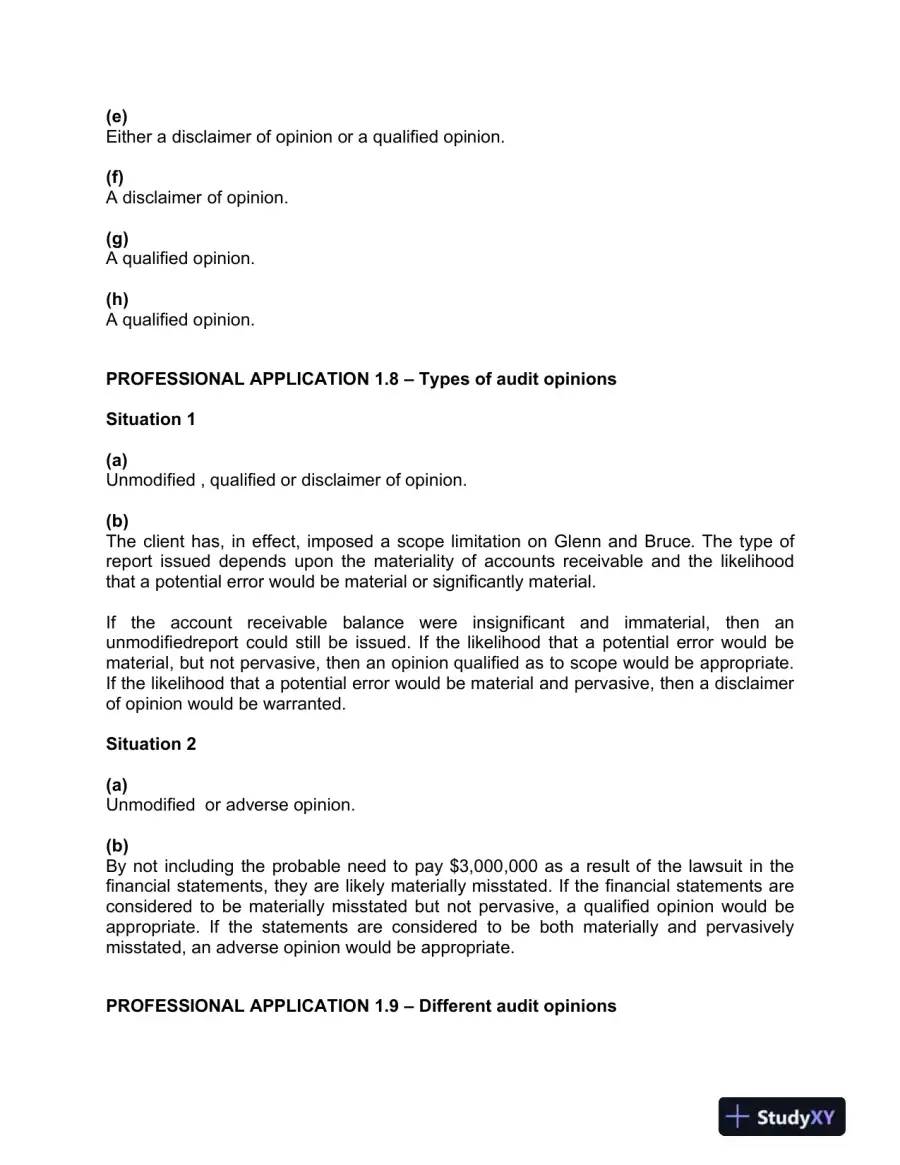 Auditing : A Practical Approach, 2nd Canadian Edition Solution Manual, page 15