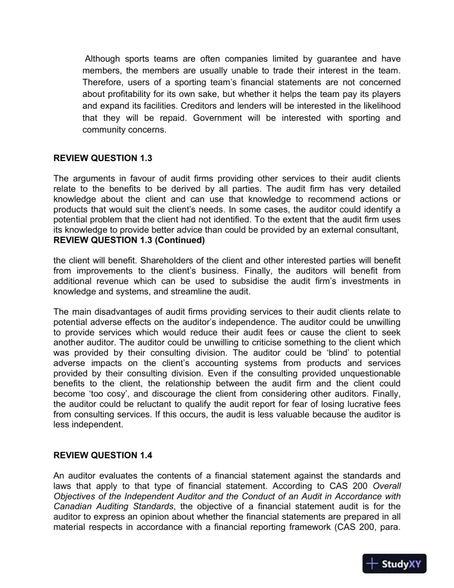 Auditing : A Practical Approach, 2nd Canadian Edition Solution Manual, page 4