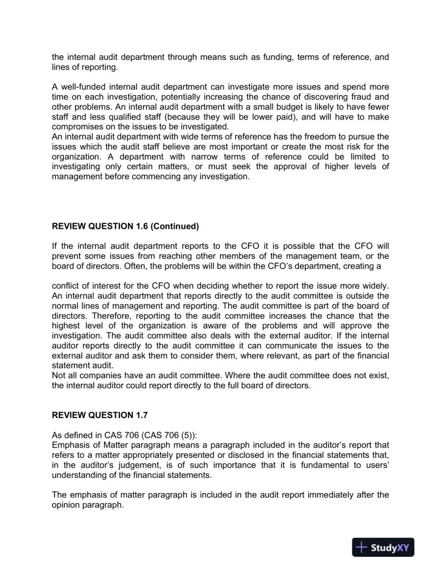 Auditing : A Practical Approach, 2nd Canadian Edition Solution Manual, page 6